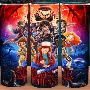 Stranger Things Cartoon Comic Style Tumbler 20oz